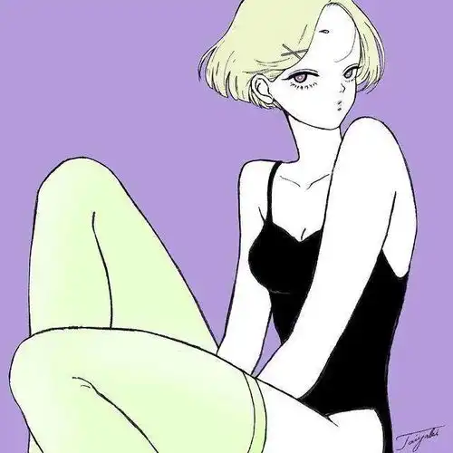 插画波点女孩可盐可甜可辣可拽