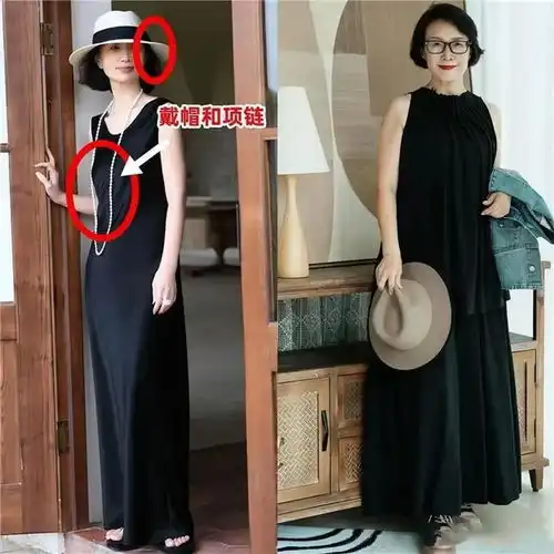 四五十岁女人穿裙子时,尽量少穿紧身和花哨款,身材发福也优雅