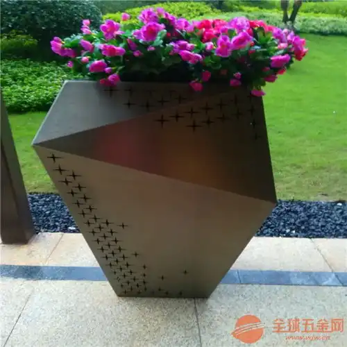 供应不锈钢创意花盆定制酒店花盆摆件批发林园艺花盆