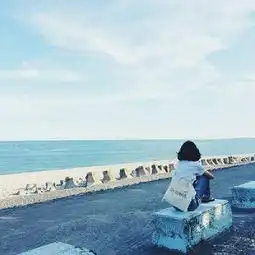 背影看海美女头像