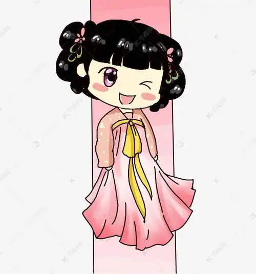 卡通古风古装可爱美女五素材图片免费下载千库网