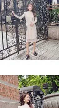 秋冬打底针织连衣裙2018新款收腰系带法式少女茶歇裙子高冷范女装