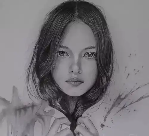 美女素描,美的发光