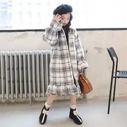 女童呢子大衣2019新款韩版秋冬季高贵洋气儿童中长款加厚毛呢外套,一品好特惠
