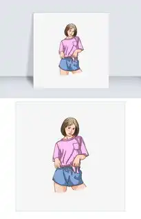 运动休闲漂亮小妹手绘小清新图片素材其他格式下载动漫人物大全