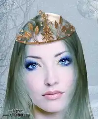 photoshop打造梦幻的蓝色仿手绘美女1examw.com