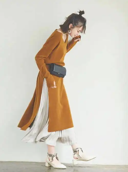 针织半裙2020王炸新cp这么穿的女生太有气质了