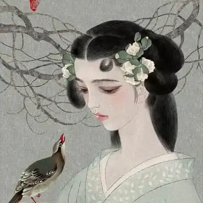 古风女生头像,尧立插画12张词牌美人