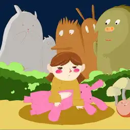 梦幻童话风女孩和动物们图片素材其他格式下载动漫人物大全