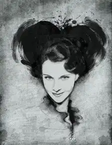 黑色线条黑头插画那些个惊艳美人儿堆糖,美好生活研究所