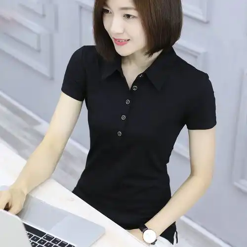 高含棉夏装新款上衣大码女装衬衣v领短袖女t恤打底衫,一品好特惠