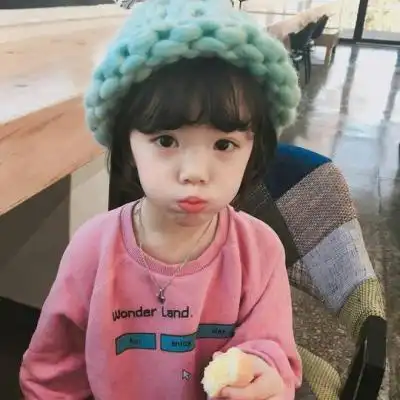 呆萌可爱微信小孩头像漂亮女生专属没心没肺无牵无挂