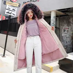 施悦名棉衣女2019冬新款韩版可拆卸羊羔毛内胆长款加厚羽绒棉服女外套潮a图片大全邮乐官方网站