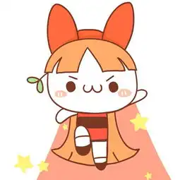 头上长草的颜文字君飞天小女警头像