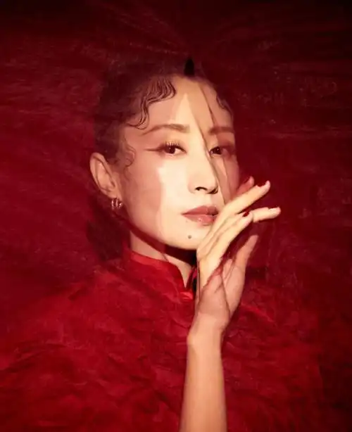 刘敏涛的水蛇发型真抢镜,一身红装太妖娆,一点都不像是中年女人
