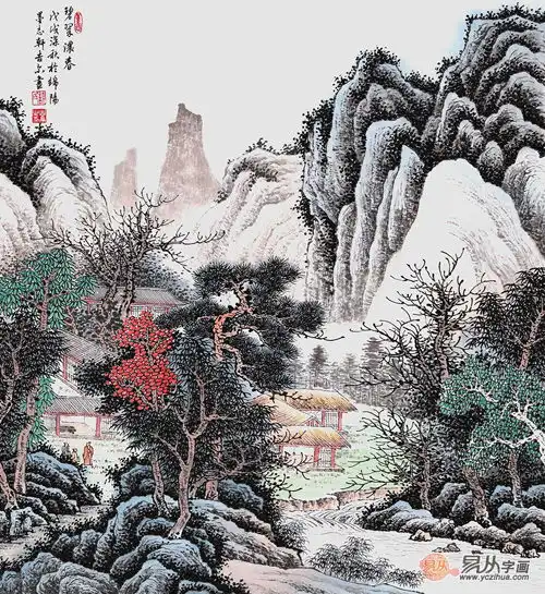 进门看到什么画为大吉名家山水画装饰最吉利