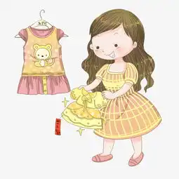 手绘可爱的小女孩插画图片素材其他格式下载动漫人物大全