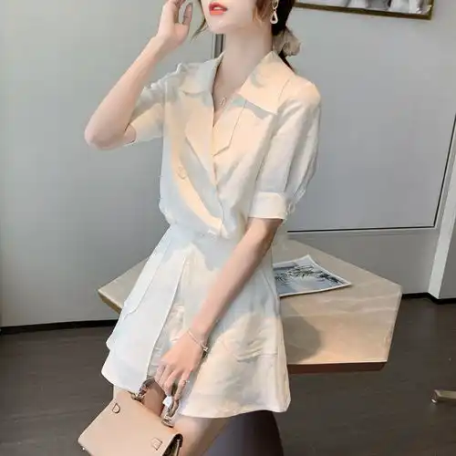 2021款职业时尚套装名媛小香风气质女神西装高端轻熟衬衫短裤裙
