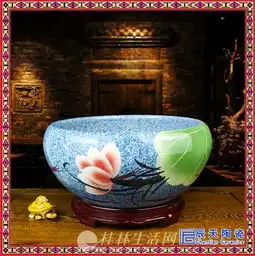 景德镇陶瓷器摆件招财聚宝盆风水开光开业礼品家居饰品客厅办公室