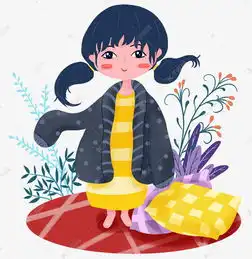 手绘宿营小女孩插画素材图片免费下载高清psd千库网图片编号11623874