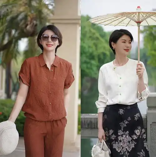 这位大姐好会穿日常打扮减龄时尚,一点也不像450的女人