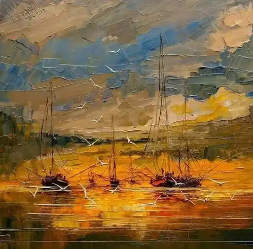 上了刀的油画,果然有力道
