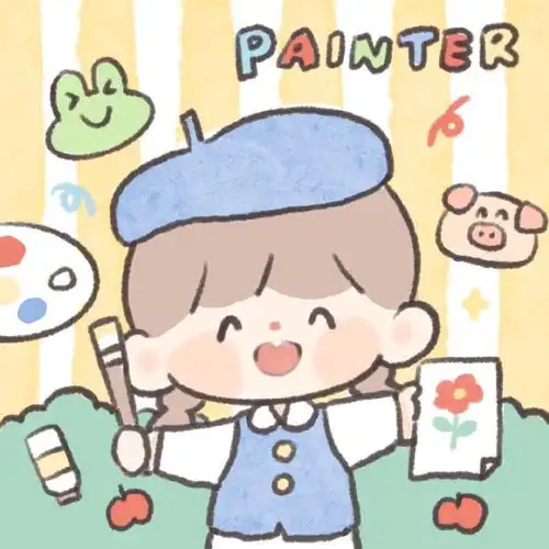 小清新头像简笔画可爱少女愿鲜花与笑容常伴每个女孩子的身边