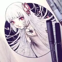 90后美女的小清新动漫手绘,不能错过