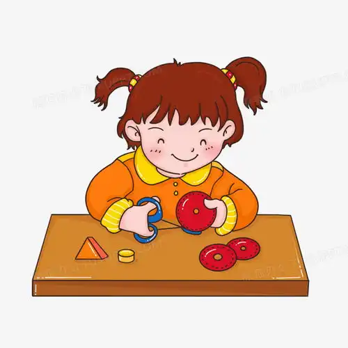 手绘卡通做剪纸的小女孩免抠元素png图片素材免费下载元素png26002600像素