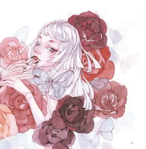艺术美得让人心动,让人起鸡皮疙瘩的美人水彩绘画教程