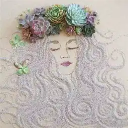 惊叹用落叶树枝画出的美女肖像,简直太美了