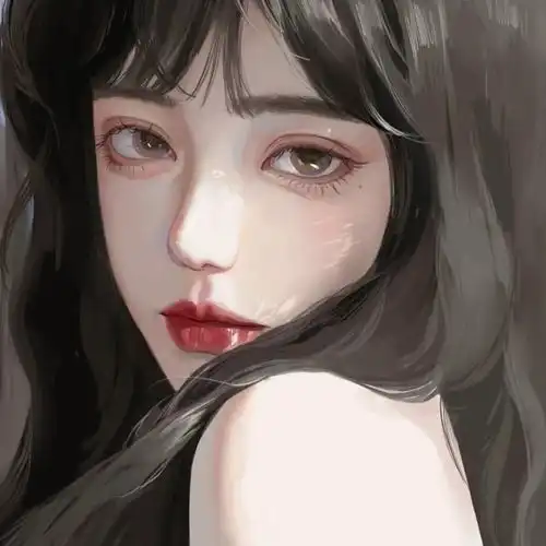 手绘气质高冷御姐风女头