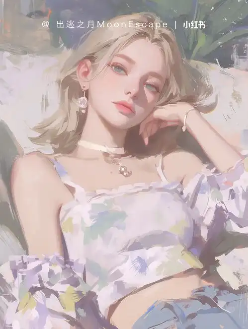 油画少女3油画风人像
