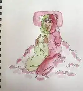 一个精神病美女笔下的画,看完心疼