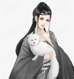 抱着白狐的少女素材图片免费下载高清卡通手绘png千库网图片编号3534506