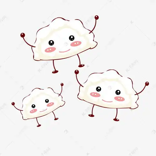 冬季热气腾腾的简笔画小清新美食立冬可爱卡通饺子素材图片免费下载千库网