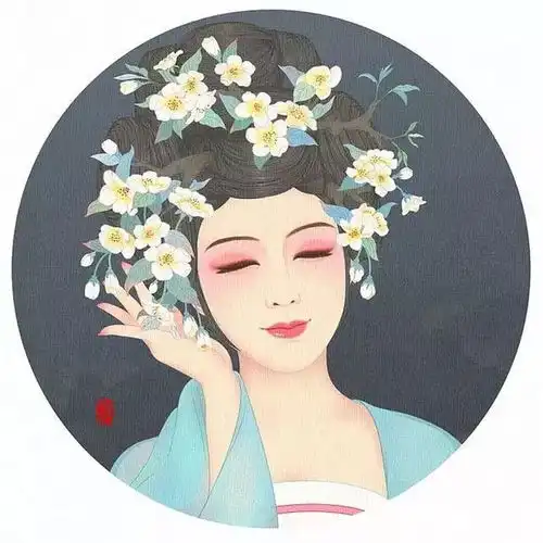 古典美人插画,气质头像必选