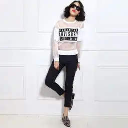 欧洲站最衬衫欧美字母透明潮女衬衫女春款欧堆糖,美图壁纸兴趣社区