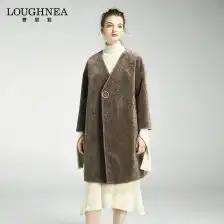 劳尼亚2017冬装新款高端保暖加厚皮草外套整时尚大衣女中长款外套