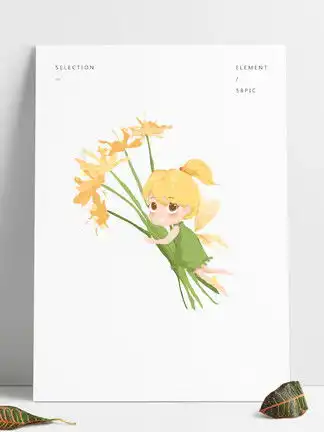 图片免费下载手拿鲜花的小女孩素材手拿鲜花的小女孩模板千图网