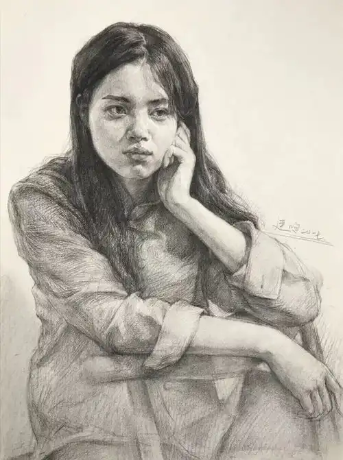 这里最全面的,各角度女青年素描头像解析......