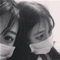 戴口罩女生头像萌形