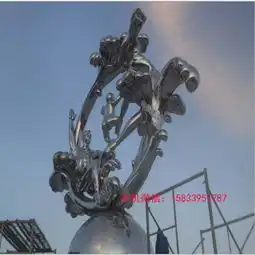 校园标志不锈钢雕塑不锈钢校园雕塑图片