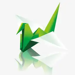 千纸鹤绿色千纸鹤免抠素材png素材90设计
