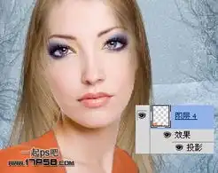 ps雪景复古仿手绘美女头像照片