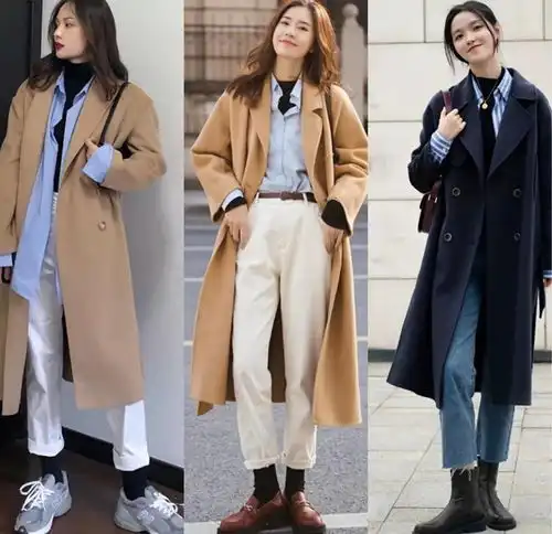 大衣衬衫,才是冬季最in最实用组合,5060岁女人穿真时尚