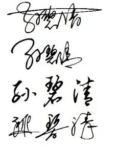 有姓名签名吗,帮忙签一个,姓名,孙碧清