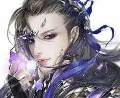 求一张古装手绘二次元图片,男性霸气,适合魔尊的人设图
