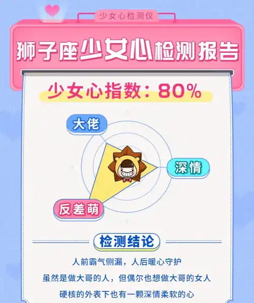 十二星座少女心检测报告单