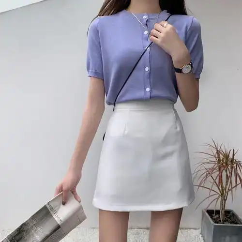你绝对不能少的半裙时尚,可盐可甜韩式女孩必备